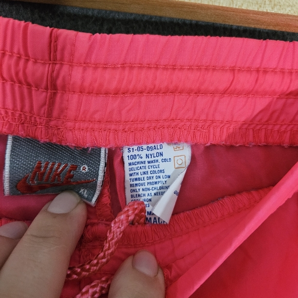 Nike Womens Y2K Track Pants Size XL Neon Pink Side Zipper Pullup 90s - Picture 4 of 9